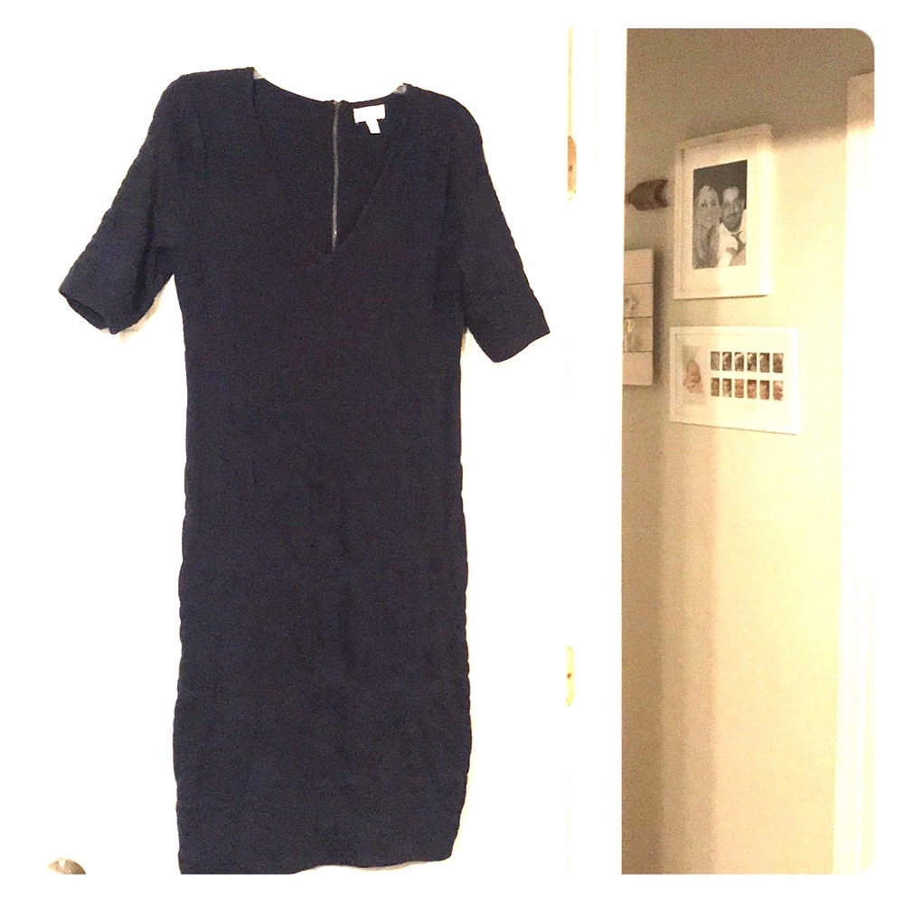Pea in the Pod maternity dress - navy - small